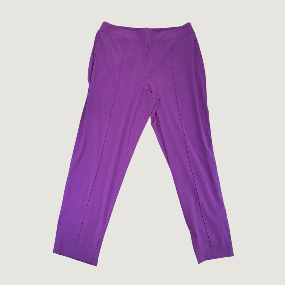 Athleta Vienna Slim Pant Women 18 Plus Purple Featherweight Stretch Travel NWT